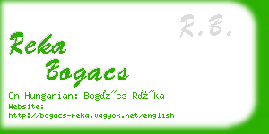 reka bogacs business card